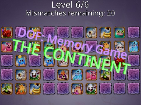 MSM DOF: The Continent Memory Game