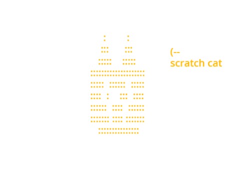 scratch cat text art