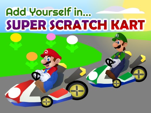 Mario in Super Scratch Kart!