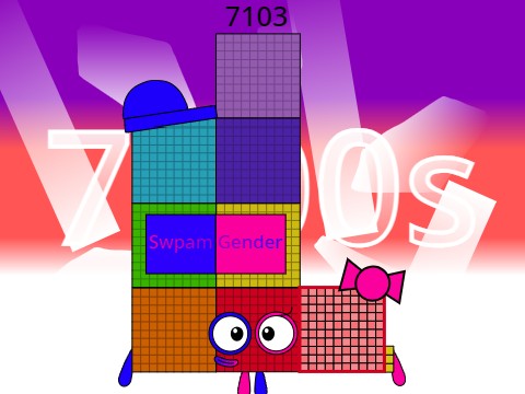 Numberblock The Rest of 7100s