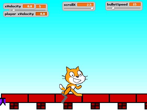 scrolling platformer-shooter engine