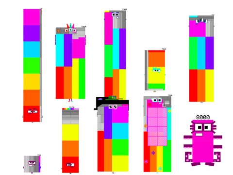 Numberblocks Band Retro 7910-8000 (REMAKE) (END OF THE 7000'S TENS