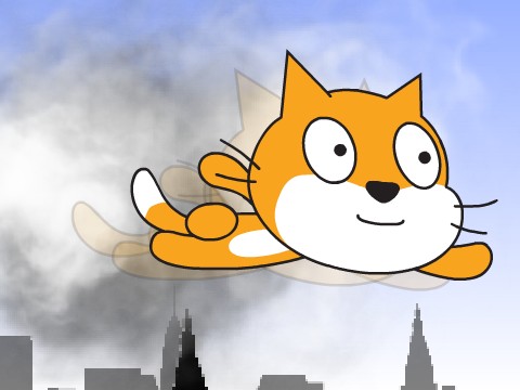 Flying Scratch Cat!