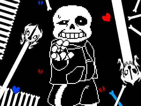 UnderTale Warped Development Sans Fight Phase1~2 - TurboWarp