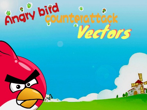 Angry birds counterattack Vectors