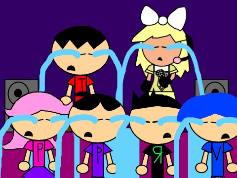 Trollsome, Mirai, Polly, Philip, Rai and Violet Crying