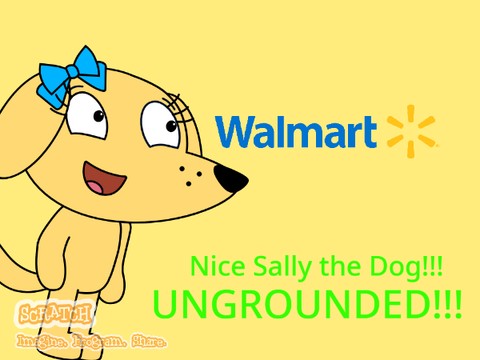 Sally the Dog behaves at Walmart/UNGROUNDED
