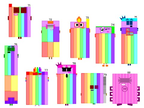 Numberblocks Band Retro 71-80 (Each Sounds) (2025 REVAMP)