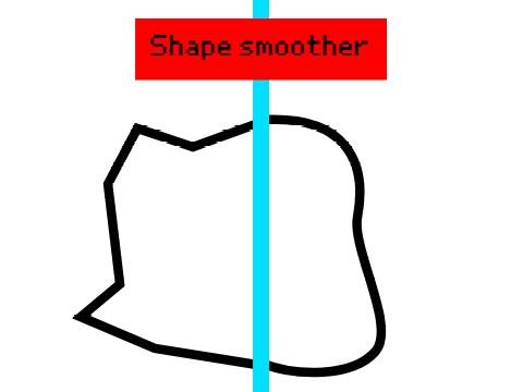 shape smoother (make shapes more round)