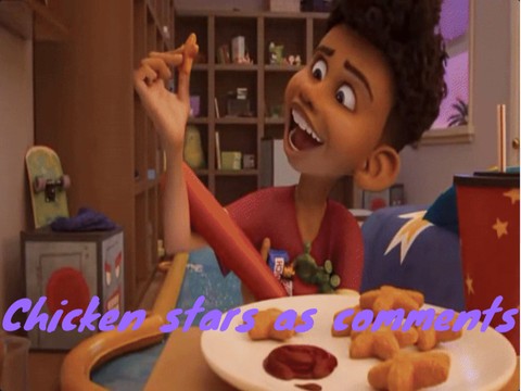 Chicken stars as comments