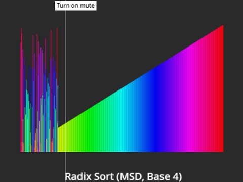 Radix Sort MSD (Base 4, 500 cells)