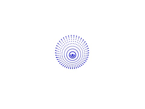 rough attempt at a rotating donut with pen
