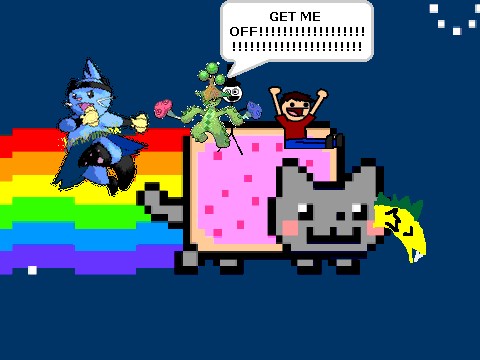 Add yourself riding Nyan Cat