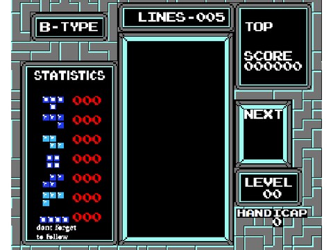 NES TETRIS B-TYPE