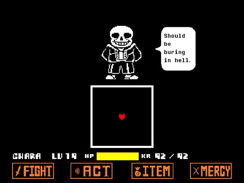 Sans Hard Mode Battle (Bad Time Simulator) 