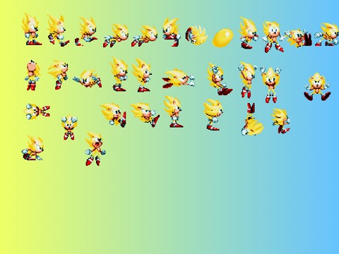 Super Sonic Mania Sprites 0.03