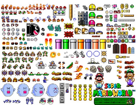 super mario world sprites