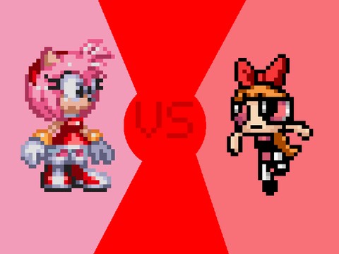 Scratch Rumble S2 #14 Amy VS Blossom (Sonic The Hedgehog Vs Powerpuff ...