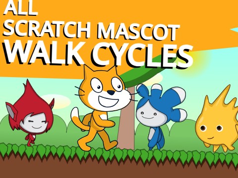 All Scratch Mascots Walk Cycles v1.1 -- #Animations #Art