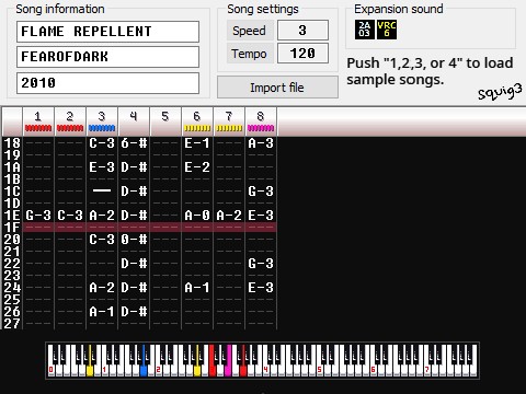 Famitracker Visualizer (.ftm importer)