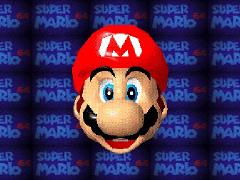 Ultra 64 Mario Bros Title with Unused crash screen