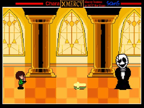 Sans vs Chara 2 player on Scratch 