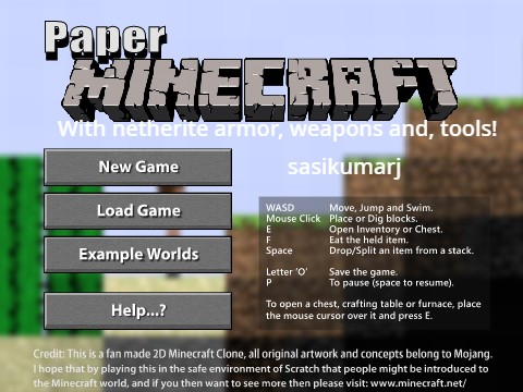 Paper Minecraft With netherite armor, weapons and, tools! v12.6 ...