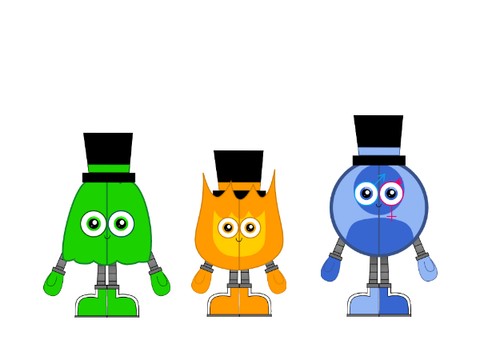 BFDI characters in animatronic form (V2)