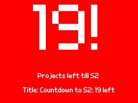 Countdown to S2: 19 left