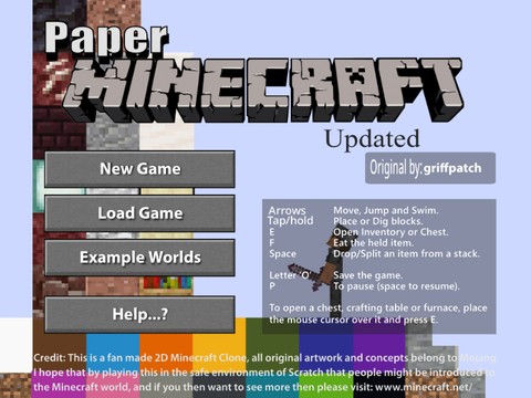 Paper Minecraft 119 Scratch