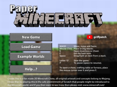 Paper Minecraft with Random Drops