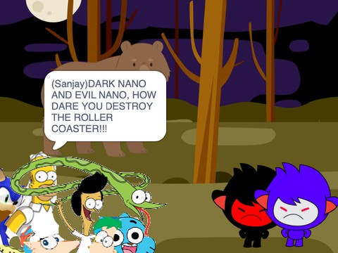 Evil nano and dark nano misbehave at legoland and get grounded fixed