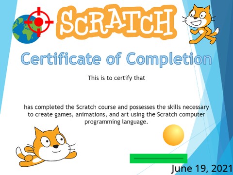 Scratch Certificate!
