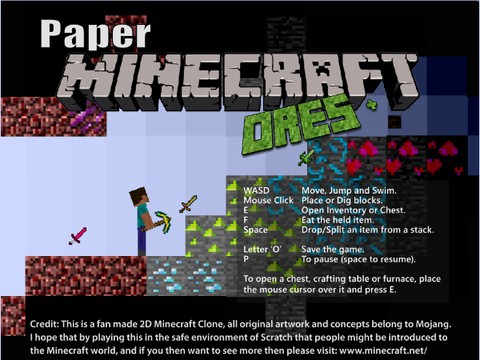 Paper minecraft Ores+