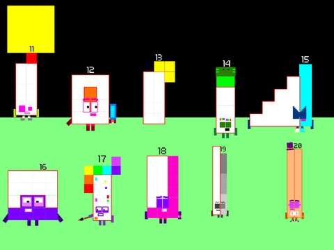 Numberblocks Band Retro 11-20 (Band Version) (For Trioctoblock24 And ...