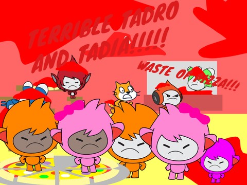 Tadro and Tadia Surfs on their Pizza and gets Grounded!