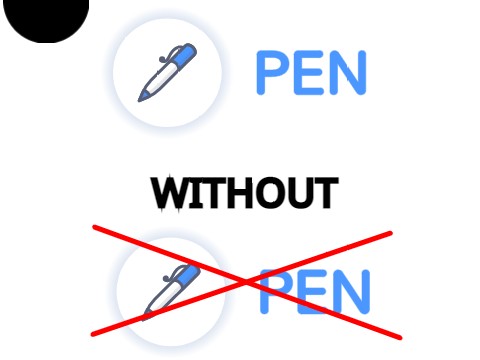 Pen but oh wait there is no pen?!