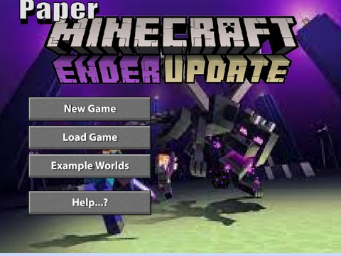 Paper Minecraft Ender Update - Play Paper Minecraft Ender Update On Paper  Minecraft