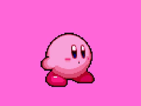 Kirby idle animation (2D sprite)