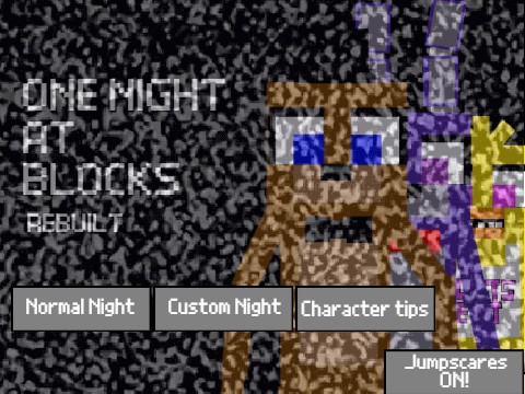 One Night At Blocks Rebuilt + Custom Night Mode