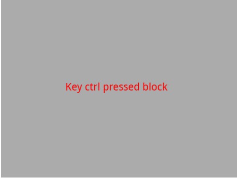 Key Ctrl pressed block