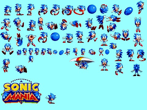 Sonic Mania Sprites (Sonic) (Fixed) + Plus Animations