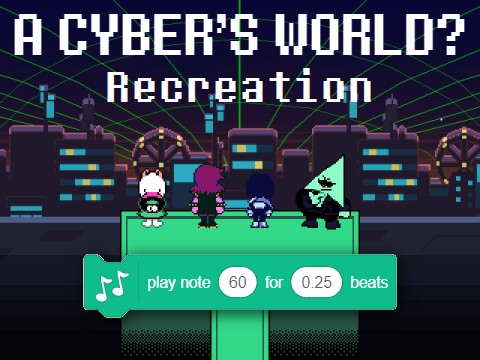 A CYBER'S WORLD? in note blocks