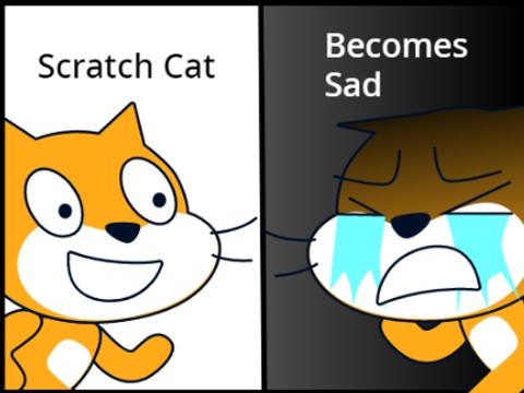 Scratch Cat Becomes sad (Template) remix