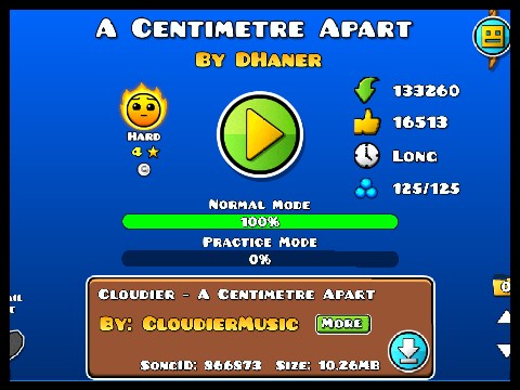 Geometry Dash A Centimetre Apart