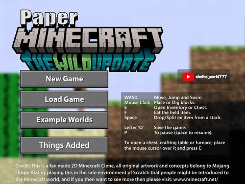 2D Minecraft [1.19] 1.55 paper minecraft mod - TurboWarp