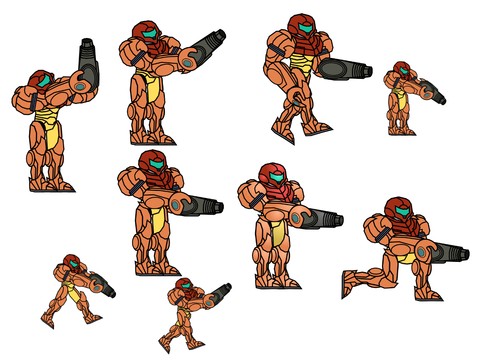 Metroid 2 Samus Vector sprite more sprites