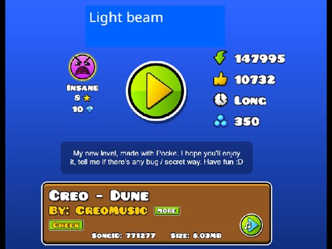 Geometry Dash light beam