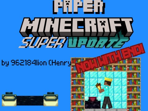Paper Minecraft SUPER UPDATED! (New structures, Blocks, Mobs, And More ...