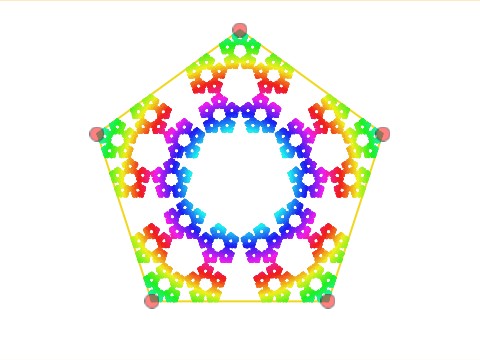 Filling Pentagon With Sierpinski Pentagon